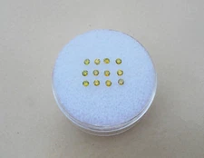 12 Yellow Natural Diamond loose faceted rounds 1.5mm each