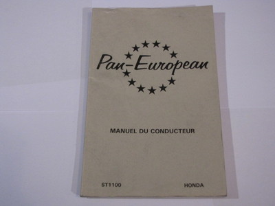 HONDA ST1100 ST1100 1991 PANEUROPEAN PAN EUROPEAN DRIVER'S MANUAL