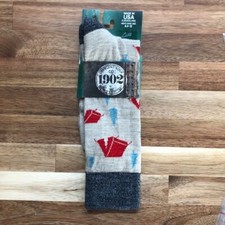 World's Softest Men's Happy Camper Wool Blend Socks Shoe Size 8.5-12 Made in USA