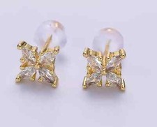 Lab Created Diamond 2Ct Marquise Cut Women's Stud Earring14K Yellow Gold Plated