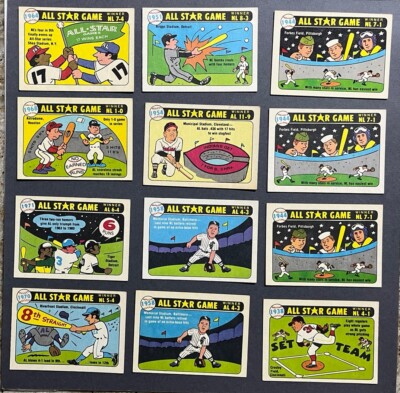 1981 Fleer Laughlin All Star Games Team Logo Stickers Baseball Cards Lot Of 15