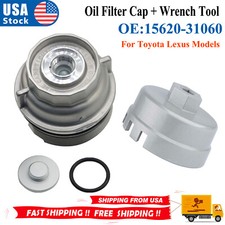 Oil Filter Housing Cap Holder OEM 15620-31060 and Silver WRENCH Tool  For Toyota