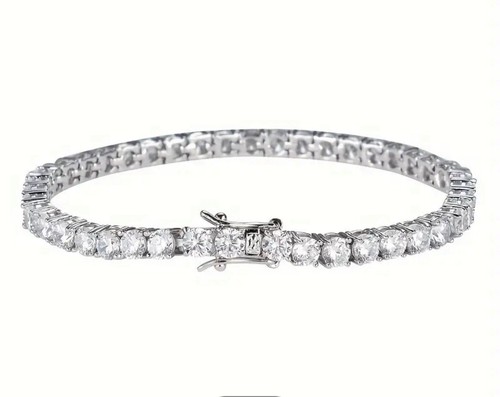 Luxurious 10.5-14 Carat Moissanite Tennis Bracelet - Picture 7 of 9