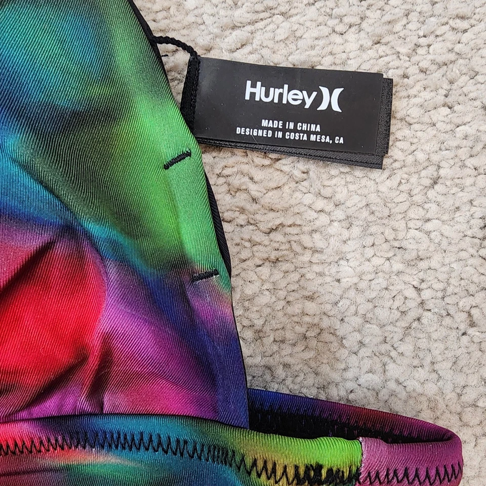 Top de Bikini Hurley Nebulosa Multicolor Pestaña Moderada Universos de Natación Festival Foto 4 de 4