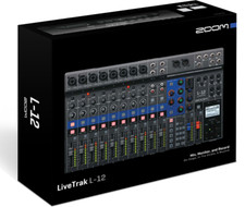 ZOOM Live Trak L12 Digital Mixer Recorder 8-Kanal 14 in/4 out mit Box