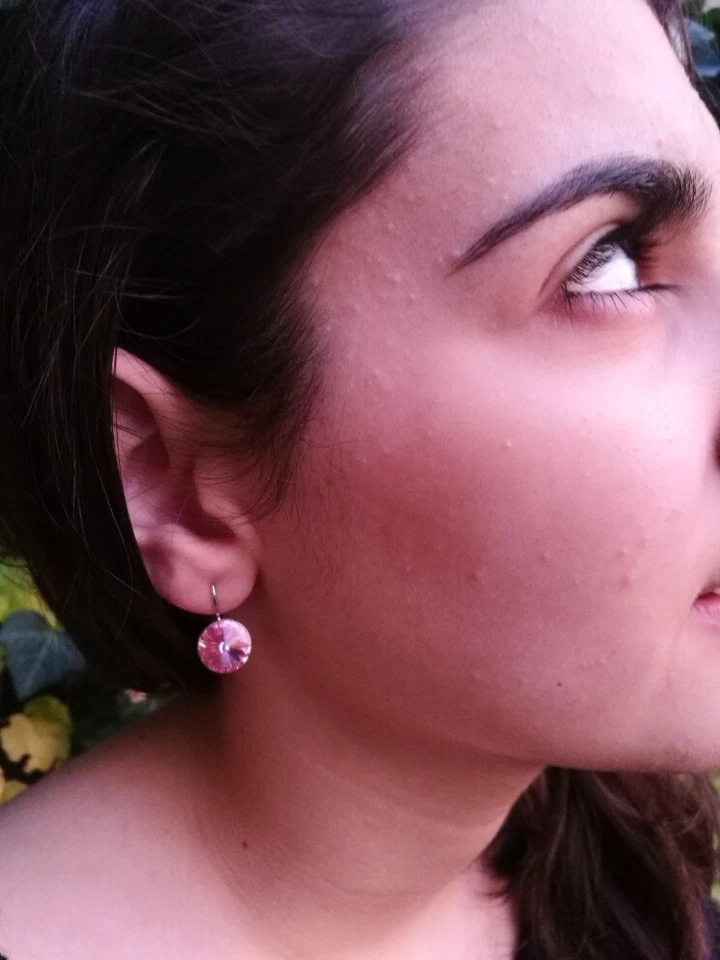 10mm Rivoli Swarovski Kristall Damen Ohrringe, Elegante Ohrringe mit Swarovski - Bild 2 von 4