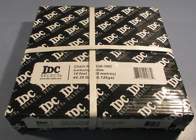 IDC Select 120-1HC Solid Bushing Solid Roller Chain 120H-1C 10' L  Factory Seal