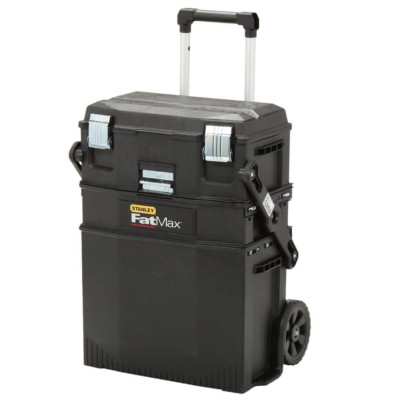 Mobile Tool Box 22 in 4 in 1 Cantilever Storage Compartment Wheels Rolling NEW