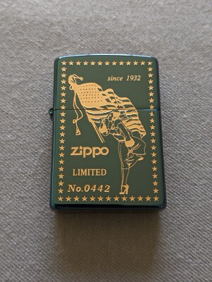 1995 TITANIUM COATED WINDY GIRL SHINSAI WHISTLE ZIPPO LIGHTER SET
