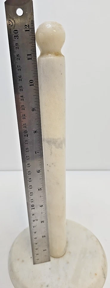 Toallero vertical de papel de mármol champán natural Foto 3 de 4