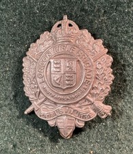 London Rifle Brigade 1902/1920 Cap Badge White Metal Dd09