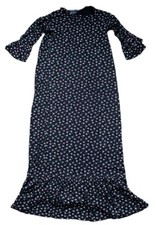 WESNESDAYS GIRL WOMENS FLORAL PRINT MAXIS DRESS SIZE M MEDIUM BLACK