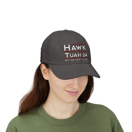 Hawk Tuah '24 Classic Dad Hat, Funny Hawk Tuah Cap, Hawk Tuah 2024 Meme Hat - Picture 46 of 51