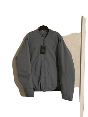 Nike Shield Oregon Ducks Cool Grey Bomber Jacket Men s Size Large $200