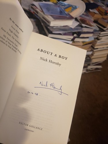 Signed New Nick Hornby About a Boy 1st Edition British Hardcover Mint Dated - Picture 2 of 10