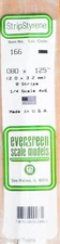 Evergreen Styrene #166 /Styrene Strip .080" Thick - 14" Long -- x .125" pkg(8)