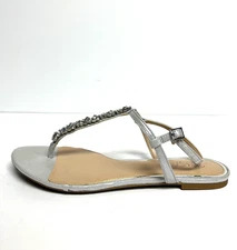 Badgley Mischka Womens Dafina Sandal Silver Size 8.5 M