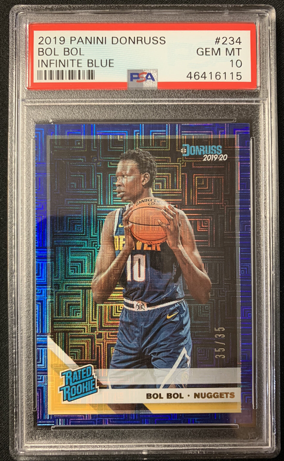 BOL BOL PSA 10 2019 DONRUSS Choice Infinite Blue Refractor #d 35/35 RC SSP POP 2