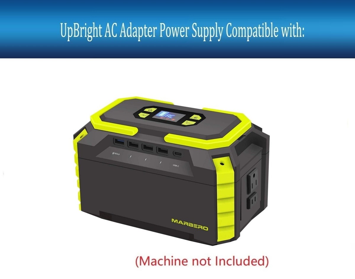 AC/DC Adapter For Marbero M440 200W Portable Power Station 222Wh