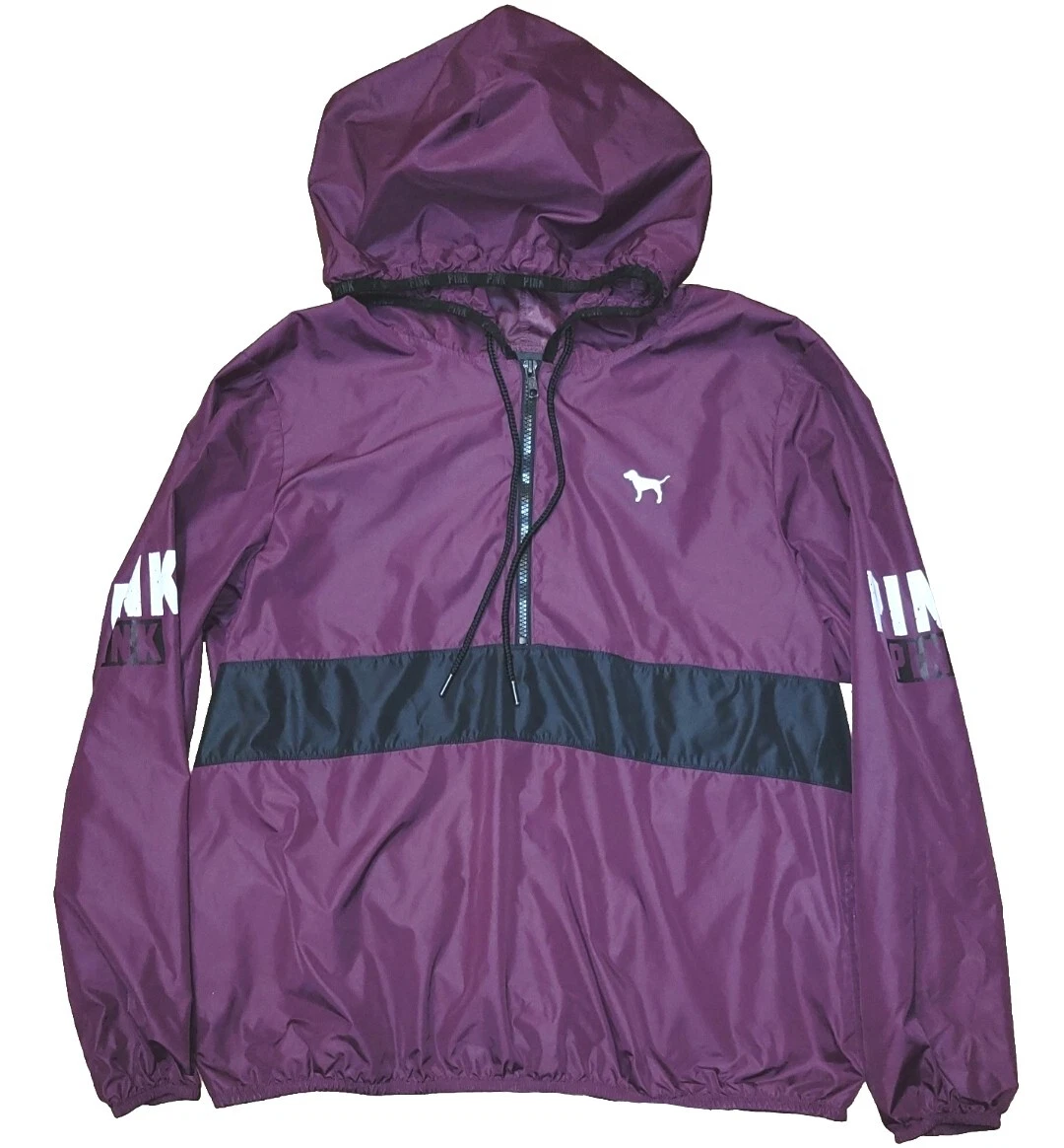 UNDERCOVER Giacca con cappuccio Victoria's Secret ROSA marrone 1 4 cerniera nylon taglia M L