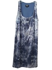 ADRIANNA PAPELL Boutique Sleeveless Silver/Black All-Over SEQUIN Dress Size 6