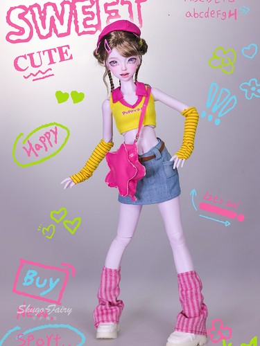 BJD Doll 1/4 Resin Jointed Eyes Face Makeup Wig Dress Fashion Girl GIFT FULL SET - Picture 4 of 17