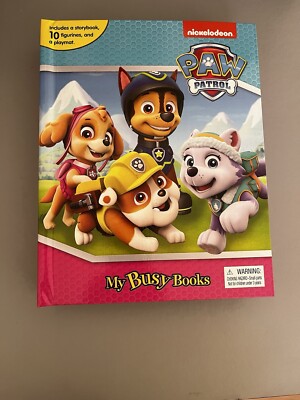 Paw Patrol My Busy Books w/10 Mini Figures & Playmat Nickelodeon Complete Set!