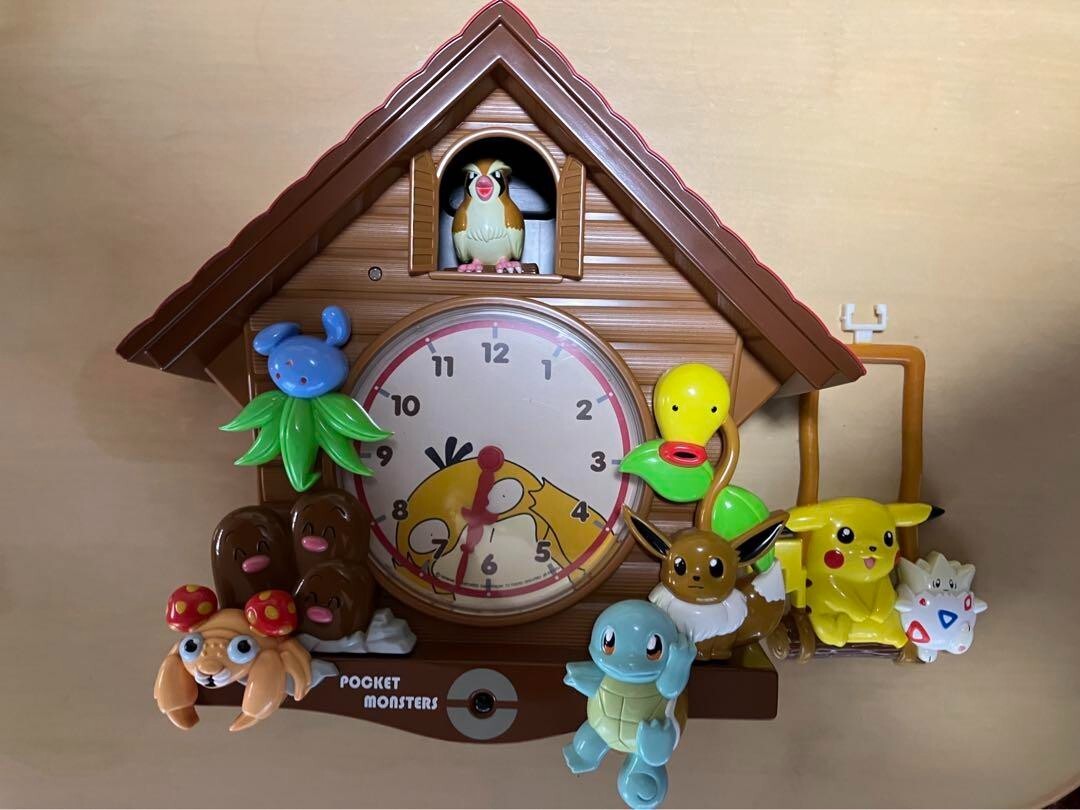 Seiko Pokemon Melody Wall Clock CQ502B Precious Japan Used