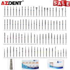 100pcs AZDENT Dental FG Diamond Burs for High Speed Handpiece Friction Grip