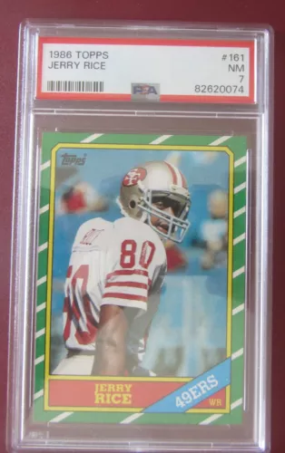 1986 Topps Football Complete Set w/ PSA 7 Jerry Rice all from Brown Box Set