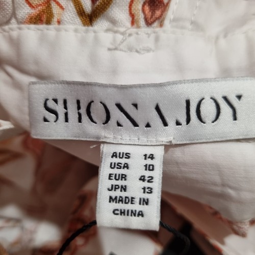 SHONA JOY NEW Carolina Tiered Midi Dress Sz 14 Brown Orange Peach Gathered BNWT - Picture 15 of 24