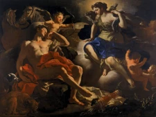 Diana and Endymion | Francesco Solimena | 1710 Baroque Greek Mythology Print
