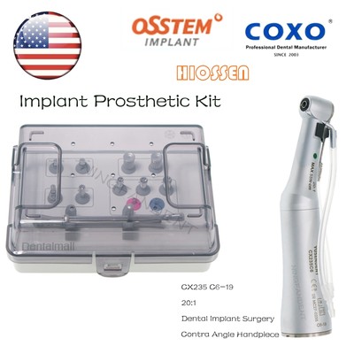 US Hiossen Implant Prosthetic Kit,COXO Implant 20:1 Surgery Low Speed Handpiece