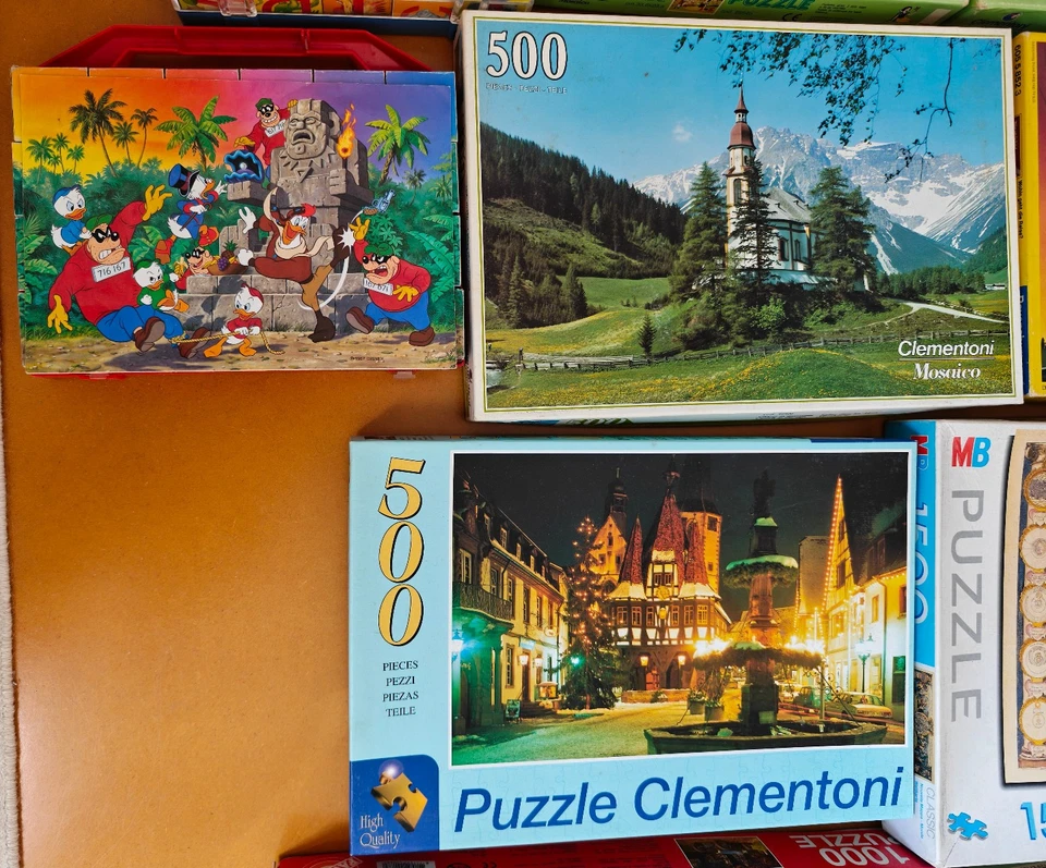 Lotto 12 puzzle 60 150 500 1000 pezzi Disney Clementoni Ravensburger + regalo - Immagine 4 di 4