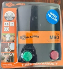 Gallagher M60 Fence Energizer 10 Miles 40 Acres Lightning Protected G383414 NEW