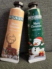 Christmas Hand Cream Set 2pc Cute Reindeer Snowman Gift Travel Size