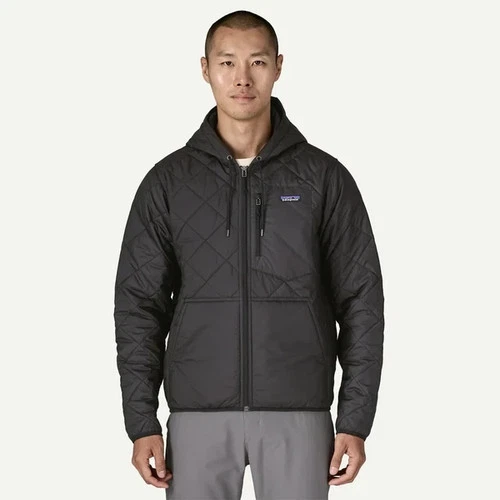 Patagonia Men's Diamond Quilted Bomber Hoody, Black Free Ship US Stock image 3