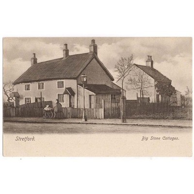 STRETFORD Manchester Big Stone Cottages Postkartenschlüssel Serie, unbenutzt