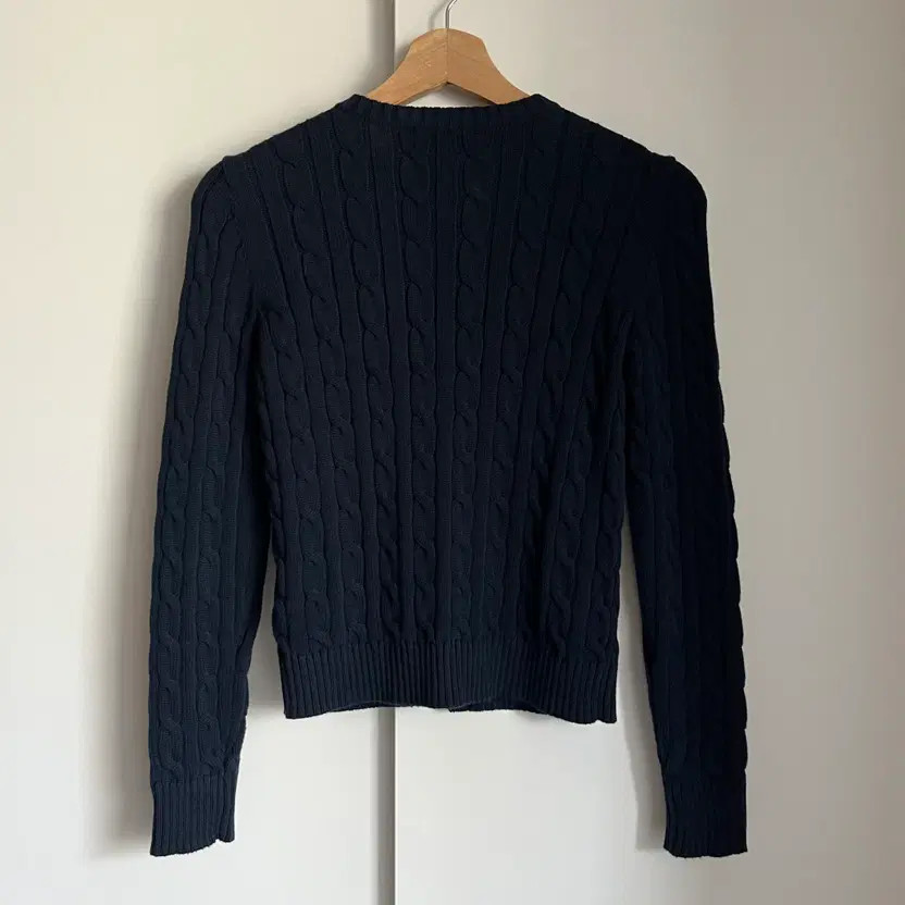 Polo Ralph Lauren Cable Knit Cardigan, Women's Size S, Navy thumbnail 5