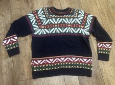 Vintage Chaps Ralph Lauren Sweater Men  s Size XL Navy Blue handnit Made in USA