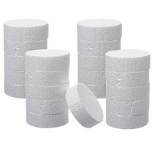 40Pack 3 Inch Foam Circles for Crafts 1" 7.5 x 2.5cm/2.95 x 0.98inch, White