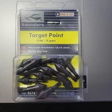 Saunders Target Points 21/64 75 gr 12 pk Arrow Field Tip # 8674