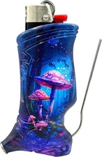 Toker Poker - Bic Lighter Case Multi Tool, Double Trouble Design, All Silver 