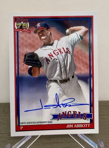 Jim Abbott #91A-ABB 2026 Topps 1991 Autograph card