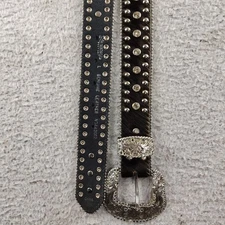 Nocona Belt Co Leather Belt Studded Bling Western Cowgirl SZ L
