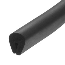 11x16mm Black Rubber Edge Trim 1/8" 3mm x3.3Ft U Channel Protector