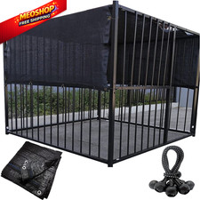 Dog Kennel Shade Cover 90 Sunblock Shading Cloth Net Mesh 10x10 ft, Black