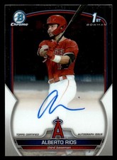 Alberto Rios 2023 Bowman Draft #CDA-AR Chrome Prospect Autographs