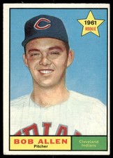 1961 Topps #452 Bob Allen Rookie Cleveland Indians VGEX 59339