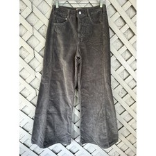 Anthropologie Pilcro The Adi Hi-Rise Relaxed Flared Pants Corduroy Wide Leg 28T